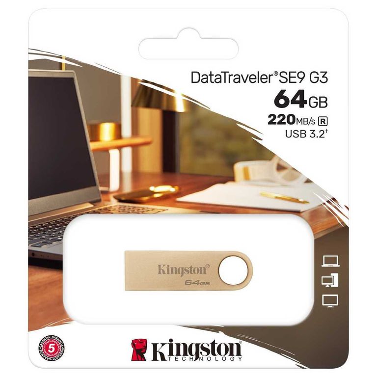 USB 64GB 3.2 Gen1 DataTraveler SE9 G3 - DTSE9G3/64GB