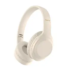 HAVIT - Audífono Inalámbrico Bluetooth H628BT Multifunción FM 10H beige
