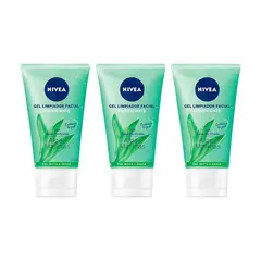 NIVEA - Gel Limpiador Equilibrante Piel Grasa - Tubo 150ml x3