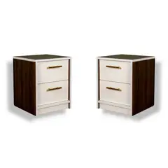 MUEBLES MACRUMO - Veladores 2 cajones Color Pignetto (Set x2)