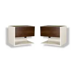 MUEBLES MACRUMO - Veladores flotante 1 cajón Color Pignetto (Set x2)