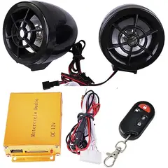 GENERICO - Kit Parlante Bocina MP3 Bluetooth con Alarma para Moto