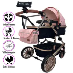 BABY KITS - Coche Moisés Milán II Edición 2023 Rosado