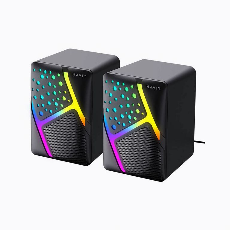 Parlante Gamer RGB SK763 20 estéreo mini negro