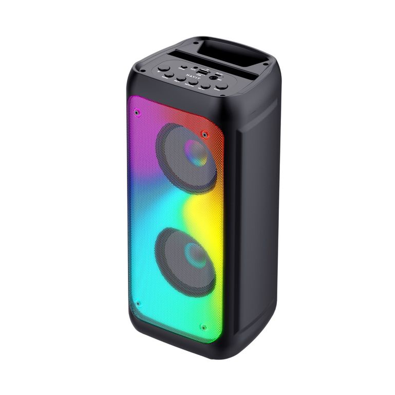 Parlante Portatil Bluetooth SQ130BT Multifunción HD RGB negro