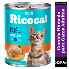 RICOCAT - Paté para Gatos Adultos Hígado y Pollo 330gr