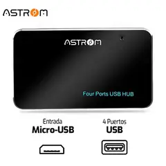 ASTROM - Hub Usb 2.0 AT1000 4 Puertos