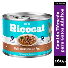 RICOCAT - Comida Húmeda Gato Filetitos Pavo 160gr