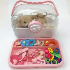 GENERICO - Caja Organizadora Mini Cosmetiquera Acrilico Kawai - Blanco