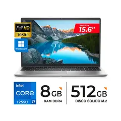 DELL - LAPTOP INSPIRON 15 3520/ 15.6'' FHD/ Core i7-1255U/ 4.70GHz/ 8GB/ 512GB SSD/ Win11 Home