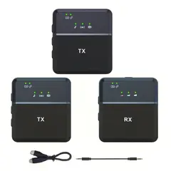 GENERICO - Micrófono Inalámbrico Lavalier Dual 2 en 1 Lightning Iphone 2.4G SX9