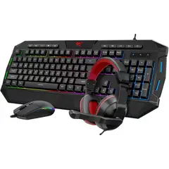 HAVIT - Combo Gaming 4 en 1 GAMENOTE KB501CM RGB negro.