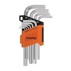 TRUPER - Juego 10 Llaves Allen Standard Hexagonal con Organizador