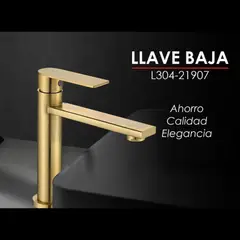 GENERICO - Llave para Baño Dorado Acero Inoxidable
