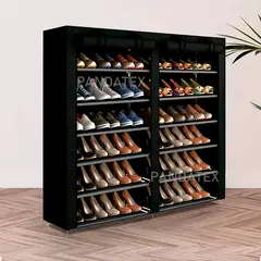 S/M - ZAPATERA ORGANIZADOR DE ZAPATOS 6 NIVELES DOBLE NEGRO