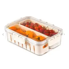 GENERICO - Taper hermético para vegetales frutas 2 desmontable