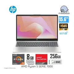 HP - LAPTOP AMD RYZEN™ 5-7520U 8GB RAM 256GB SSD 156 FHD FREEDOS 15-fc0009la 802M9LAABM