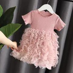 GENERICO - VESTIDO DE NIÑA PARA FIESTA CON DETALLES DE BORDADOS