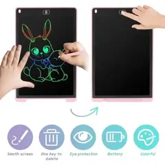 OEM - Tablet Pizarra Multicolor de Dibujo Rosado 12¨