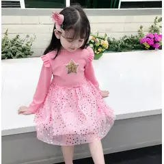 GENERICO - VESTIDO PARA NIÑA ESTRELLITA - MODELO CASUAL