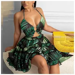 RINODERINA - Vestido Corto Playa Moda Mujer