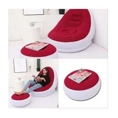 GENERICO - Sofá cama de aire Perezosa Sillón Inflable Tumbona con Cojín de Pies