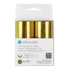SILHOUETTE - Foil térmico Color Oro 2 rollos 76mm x 10m