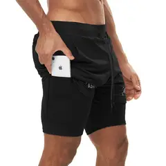 GENERICO - SHORT DEPORTIVO HOMBRE ASRU-SHORT GYM- ROPA DEPORTIVA HOMBRE