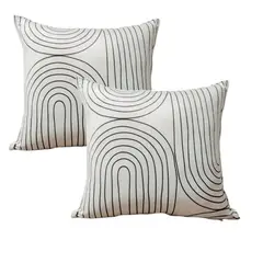 GENERICO - Set de Cojines Minimalistas Curvas Diseño Moderno