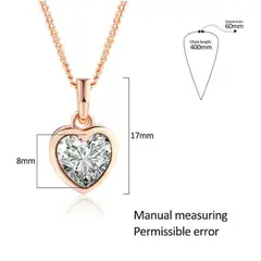 GENERICO - Collar Crystal Heart Regalo Enamorada Novia Genieka