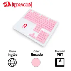 REDRAGON - Keycaps SCARAB PUDDING Inglés Rosado