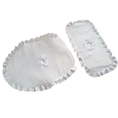 GENERICO - Set de baño funda de tapa en Blanco