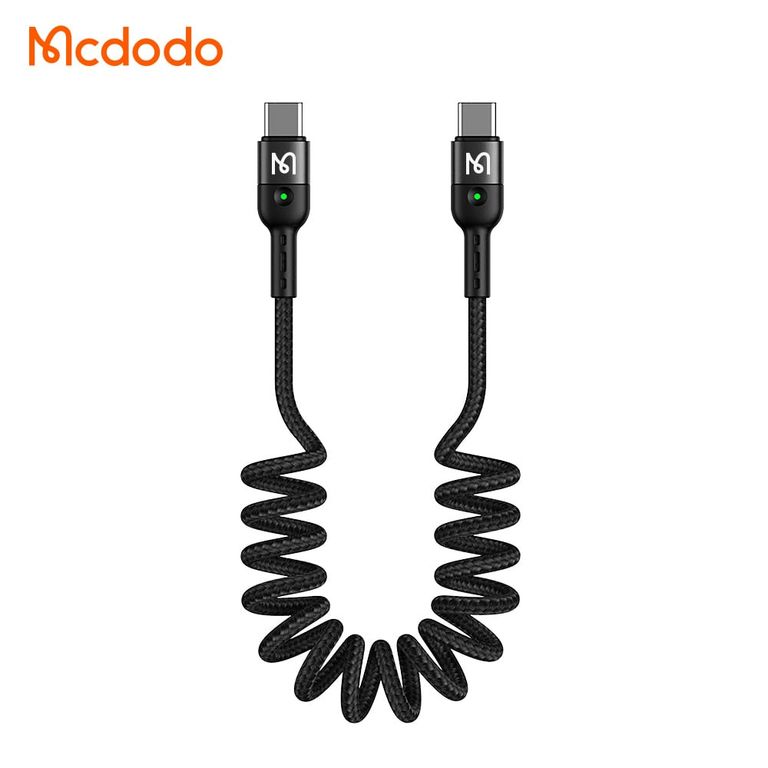 Cable Tipo C Carga Rapida y datos - Espiral Para Auto -