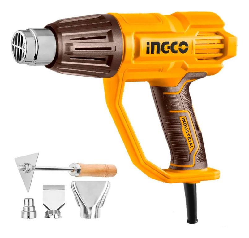 Pistola De Calor Profesional INGCO 2000W Temperaturas + Boquillas