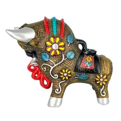 GENERICO - Toritos de Pucara Texturados, oro viejo. Artesanía Peruana