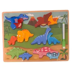 GENERICO - Rompecabezas de Madera de Dinosaurios