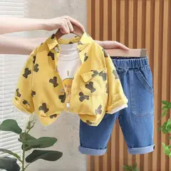 GENERICO - CONJUNTO DE NIÑO BEBE MODELO OSITO - DE 3 PIEZAS