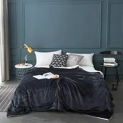 GENERICO - EDREDÓN ANGEL CON REVERSO CON CARNERO 3 PIEZAS DOS PLAZAS NEGRO