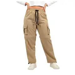 ENKI - Pantalón Convertible 2 en 1 Mujer en Tela Mojada