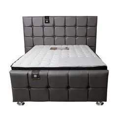 BARAKA HOME - Dormitorio Piecera Dallas Platinium 1.5 Plz - Pranna Plata