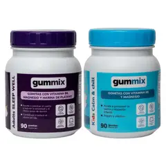 GUMMIX - Pack Sleep Well Adultos + Calm y Chill Niños 90 Und