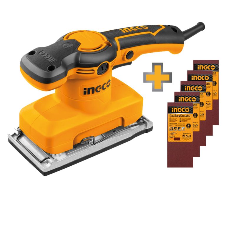 Lijadora Orbital INGCO 320W + 5 Lijas FS3208