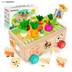 GENERICO - Juego Didáctico Montessori Carro de Clasificación y Apilamiento