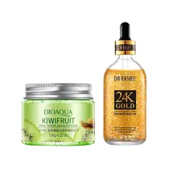 BIOAQUA - Gel Exfoliante de Kiwi y Caracol + Suero Antiarrugas y Aclarante 24K