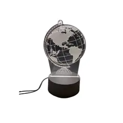 GENERICO - Lámpara de noche acrílica 3D Mundo