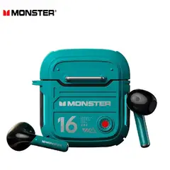 MONSTER - Audífonos inalámbricos Airmars XKT16 Verde Bluetooth 5.3