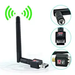 GENERICO - Antena Wifi Lan Mini Usb 1200mbps 2.0 Wireless Negro