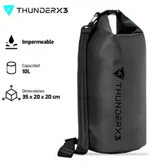 THUNDERX3 - Mochila Dry Bag 10 Impermeable 10L Resistente eSports