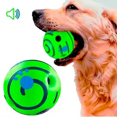 VARIOS - Pelota para Perros de Goma con Sonido Verde wobble