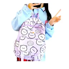 GENERICO - Mochila Kawaii porta laptop diseño Ositos